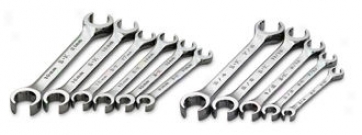 11 Piece Superkrome Fractional And Metric Flare Nut Wrench Set
