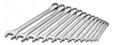 13 Piece Superkrome Fractional Long Pattern Combination Wrench Set