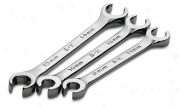 3 Piece Superkrome Metric Flare Nut Wrench Set