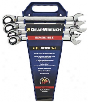 4 Pc. Reversible Ratcheting Wrench Completer Set Pertaining to fractions