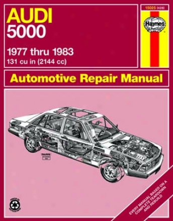 Audi 5000 Haynes Repair Manual 19771983 13996615928