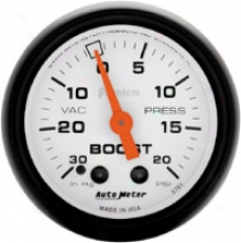 Auto Meter Phantom 2-1/16'' Mechanical Boost/vac Gauge