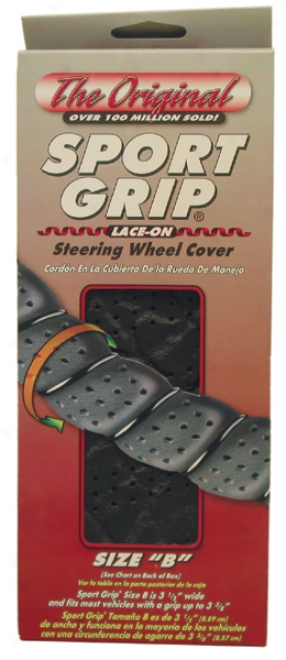 Black Super Sport Grip Steering Wheel Cover