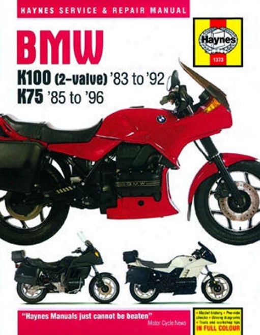 Bmw K100 2valve K75 Haynes Repair Manual 1983 1996 68952725240