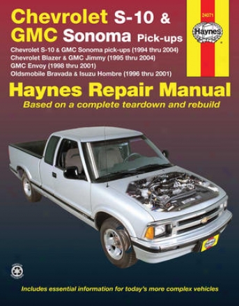 Chevrolet S-10 & Gmc Sonoma Pick-ups Haynes Repair Manuaal (1994-2004)
