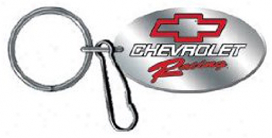 Chevy Racing Enameled Keychain