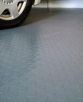 Coin Pattern Garage Floor Cover/protector 7.5' X 17'