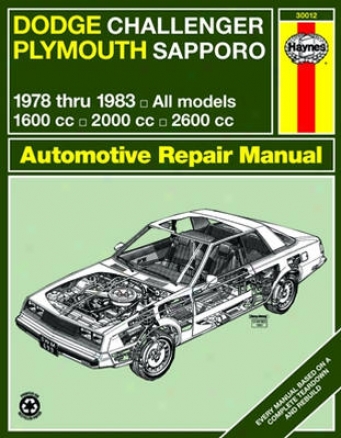 Dodge Challenger & Plymouth Sapporo Haynes Repair Manual (1978-1983)