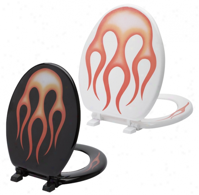 Flames Painted Toilet Seats