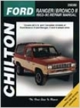 Ford Ranger & Bronco Ii Chilton Manual (1983-1990)