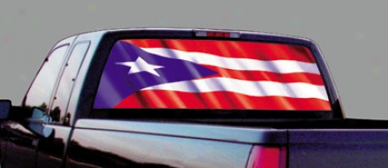 Glasscapes Puerto Rican Flag Decal