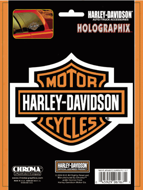 Harley Davidson 4'' X 5'' Holographic Decal