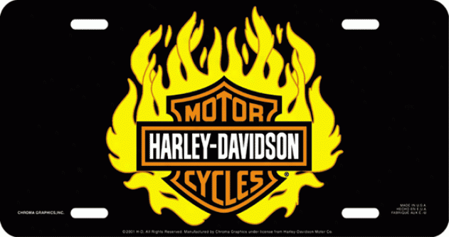 Harley Davidson Acrylic Auto Tags