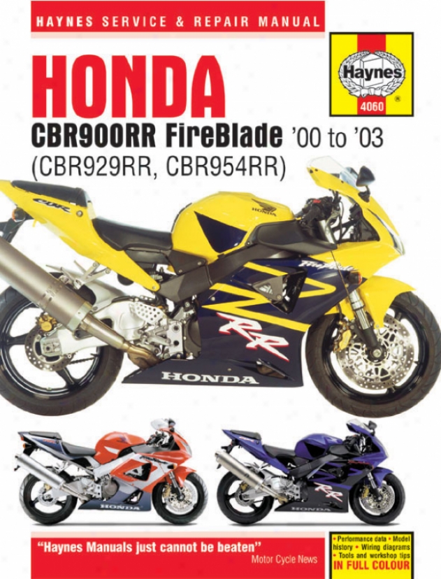 Haynes Honda Cbr900rr (fireblade) Superbike (2000-2003)