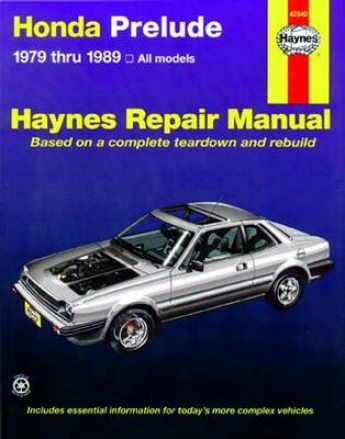 Honda Prelude Haynes Repair Manual (1979 - 1989 )