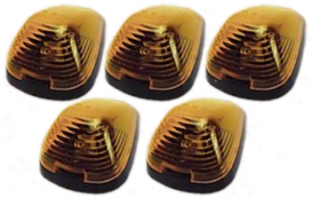 Pacer Ford Style Amber Five Cab Roof Led Running Lights Kit (1999-2008)