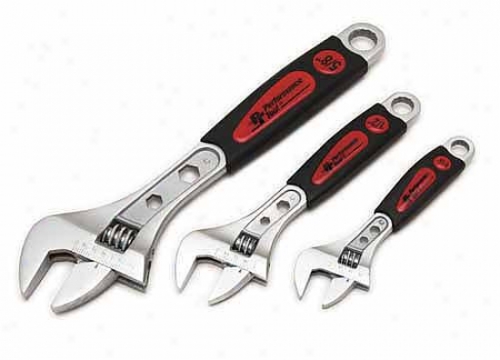 Performance 3pc Adjustable Wrench Set