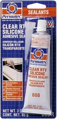 Permatex Clear Silicone Adhesive Sealant (3 Oz.)