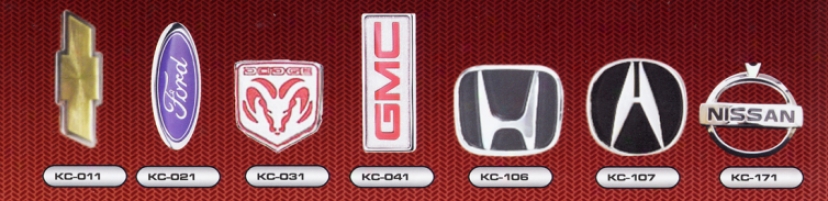 Steersman Chrome Car Logo Keychains