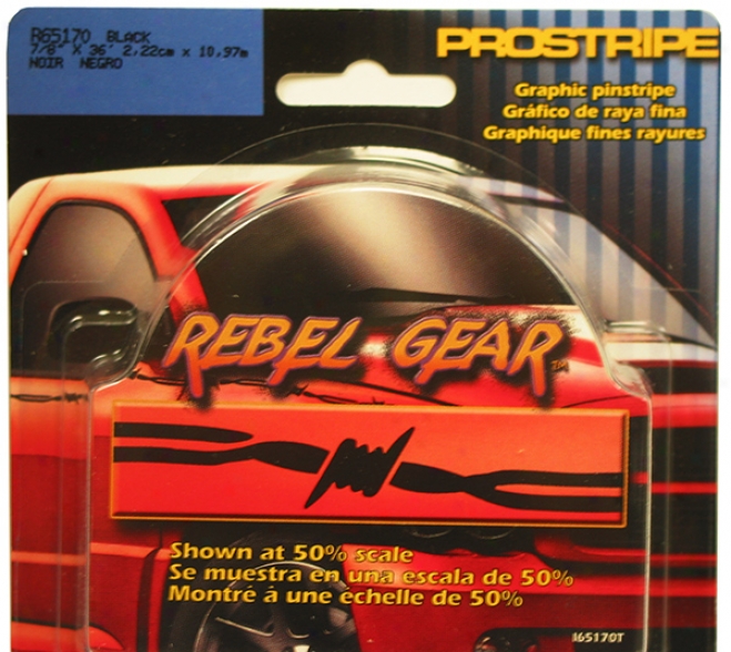 Rebel Gaer 7/8'' X 36' Black Pinstripe By Prostripe