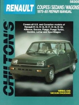 Renault Coupes/sedansw/agons (1975-85) Chilton Manual