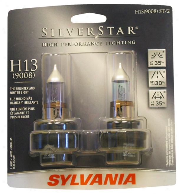 Sylvania Silverstar H13(9008) Halogen Bulbs (twin Bundle)