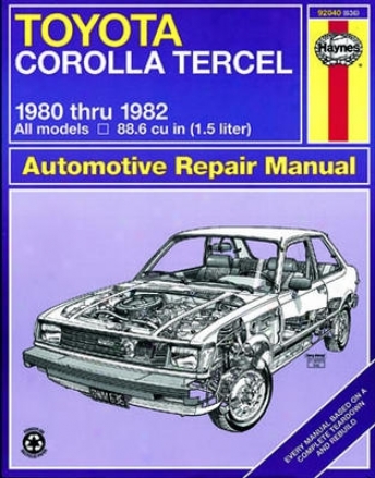 Toyota Corolla Tercel Haynes Repair Manual (1980-1982)