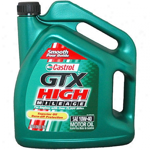Castrol Gtx High Mileage 10w-40 Motor Oil (1 Gallon) - 03464