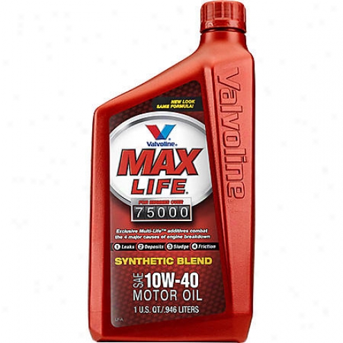 Valvoline Maxlife 10w-40 Synthetic Blend Motlr Oil (1 Qt.) - 150