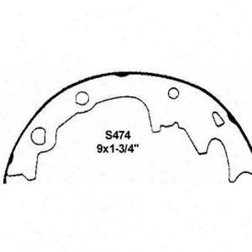 Wagner Thermoquiet Riveted Brake Shoe - Pab474r