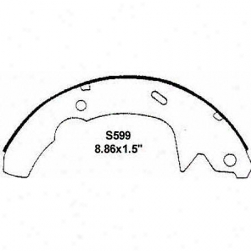 Wagner Thermoquiet Riveted Brake Shoe - Pab599ar