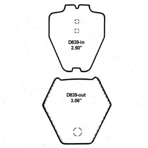 Wearever Silver Brake Pads/shoes - Front - Mkd 839