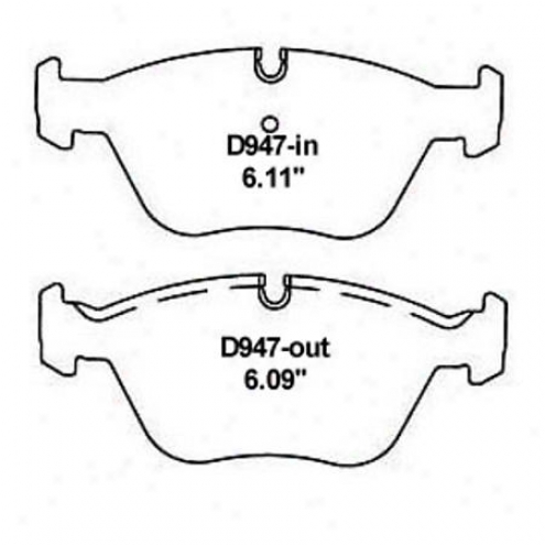 Wearever Silver Brake Pads/shoes - Anterior - Mkd 947