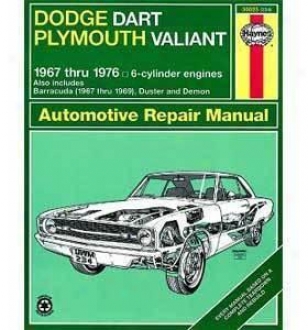 1971-1972 Dodge Dart Repqir Manual Haynes Start aside Repair Manual 30025 71 72