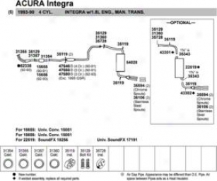 1986-1993 Acura Integra Exhaust Clamp Walker Acura Exhaust Clamp 35343 86 87 88 89 90 91 92 93