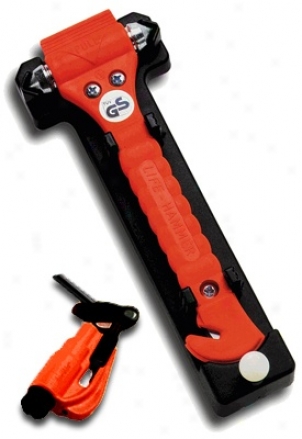 Life Hammer & Res-q-me Kit - Orange Keychain