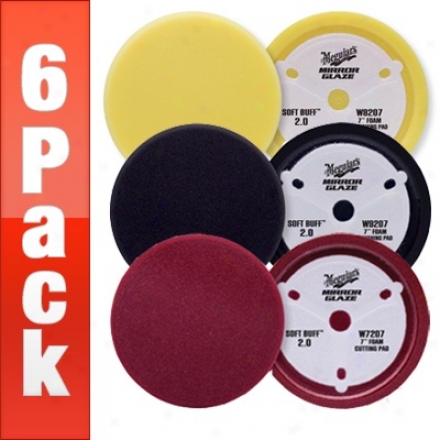Meguiars Tender Buff 2.0 Foamm Pads 6 Pack - Your Choice!