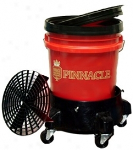 Pinnacle 5 Gallon Wash Bucket System With Dolly Available In Black, Red, & Clear