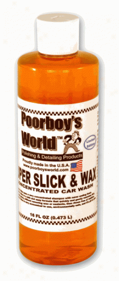 Poorboys Super Slick & Wax Car Shampoo 16 Oz. - Limited Supply!