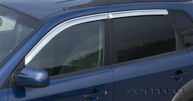 01-06 Hyundai Santa Fe Putco Element Chrome Window Visors 480150