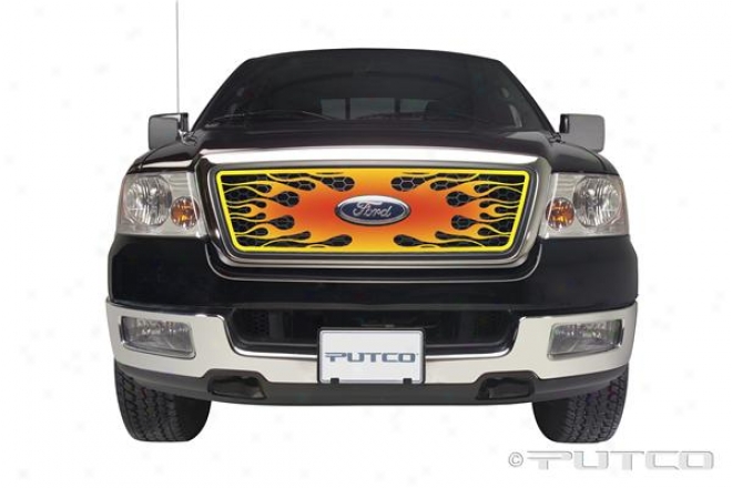 04-08 F-150 Putco Flaming Inferno Stainless tSeel Grilles - 4 Color (painted)