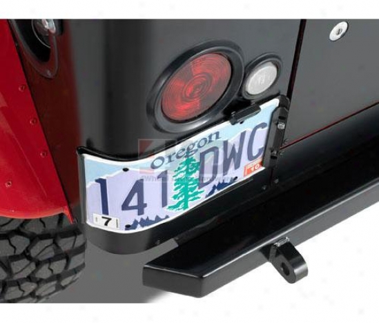 Corner Mount License Plate Bracket With Led Light By Warrior Products