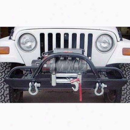 Front Bumper With Straight Up Hoop With Extensions By Rock Hard 4x4