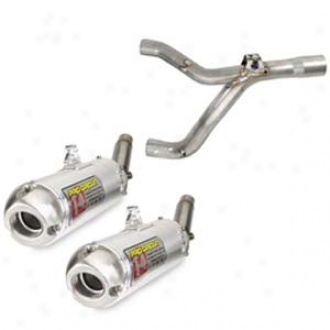 T-4 Dual Slip-on Exhaust With Mid-pipe
