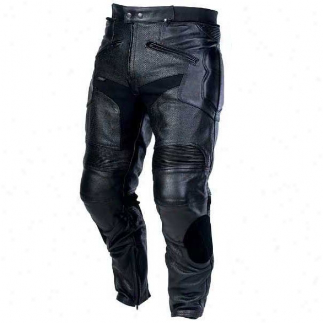 Womens Top Perforated Leather Pants