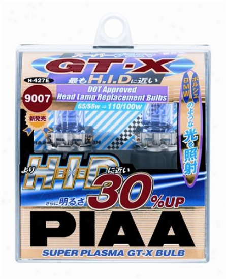 Piaa Lights 9007 (hb5) Super Plasma Gt-x 65/55w=110/100w, Twin Pack