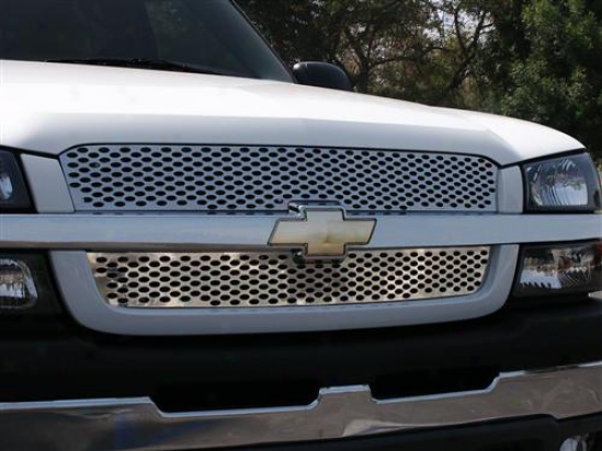 Precision Grilles Ez Stainless Large Round Hol Bumper Grille
